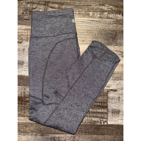 Athleta Gray High Waisted Cropped Leggings Women's Medium - Picture 4 of 4